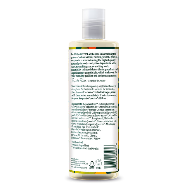 Cruelty free citrus conditioner with natural ingredients