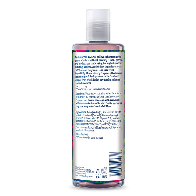Cruelty free dragon fruit shower gel made in the UK