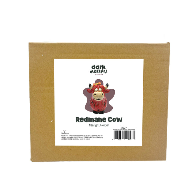Dark Matters highland cow candle holder gothic style decor packaging