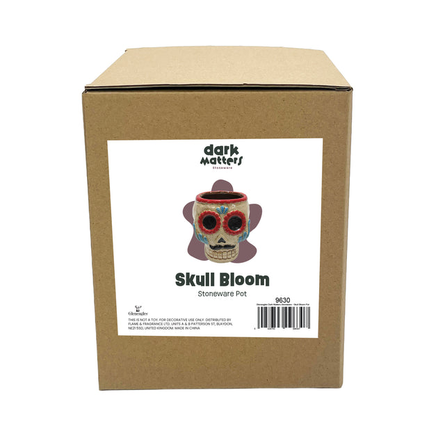 Dark Matters skull bloom pot horror home decoration decorative planter packaging