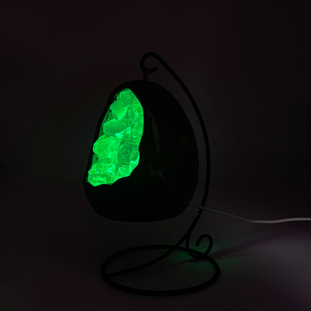 Dinosaur egg lamp green fluorite night light kids bedroom lamp and gift idea
