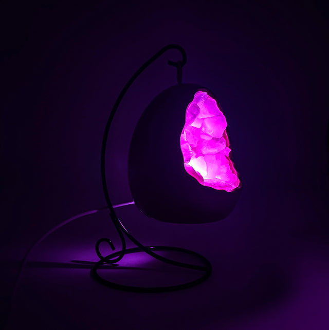 Dinosaur egg lamp rose quartz night light kids bedroom lamp and gift idea