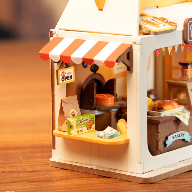 Rolife 3D puzzle miniature bakery display model kit