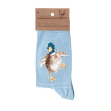 Wrendale Designs Duck Sock A Waddle and a Quack BLUE