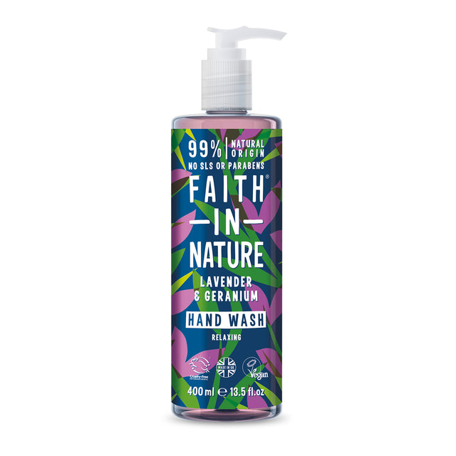 Faith In Nature Lavender and Geranium Hand Wash 400ml bottle
