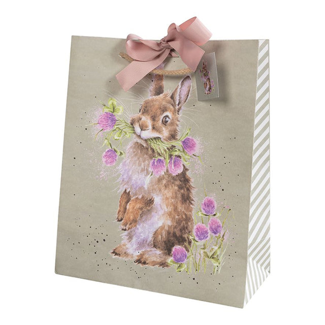 Wrendale Designs Head Clover Heels Large Gift Bag - Rabbit