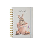 Wrendale Designs A5 Rabbit Notebook The Flower Pot (Green)