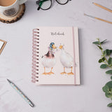 Wrendale Designs A5 Duck Notebook Not a Daisy Goes By (Pink)