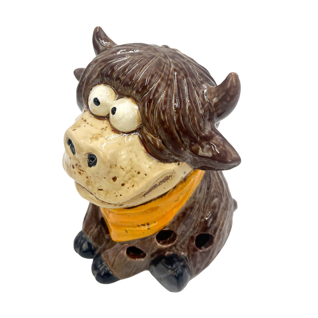 Highland cow ornament candle holder home decoration display