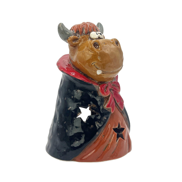 Horror cow tealight holder home accessory gothic decor piece