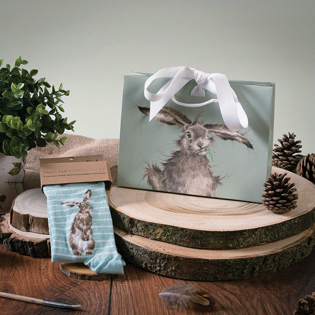Wrendale Designs Hare Sock - Hare and the Bee