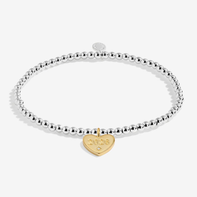 Joma Jewellery A Little Class of 2026 silver and gold-plated beaded bracelet