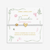Joma Jewellery A Little December birth month bracelet on sentiment card