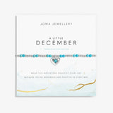 Joma Jewellery A Little December turquoise birthstone bracelet on sentiment card