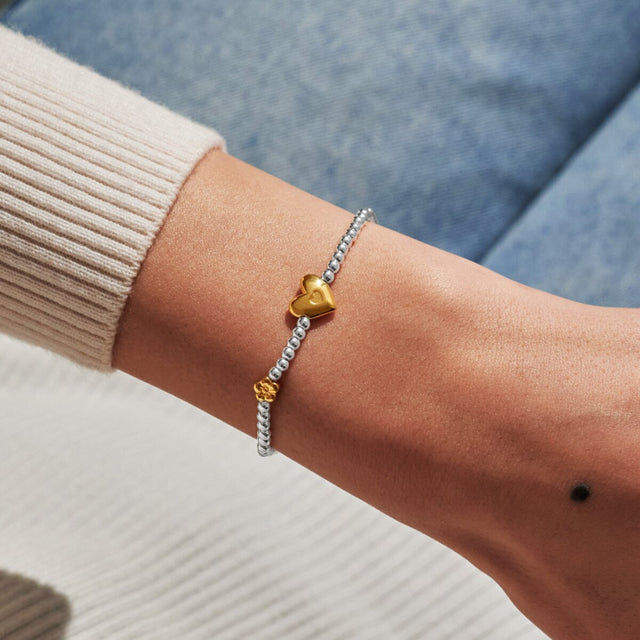 Joma Jewellery A Little February bracelet worn on wrist