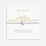 Joma Jewellery A Little Grandad Always Remembered silver plated bracelet on sentiment card