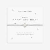 Joma Jewellery A Little Happy Birthday bracelet on sentiment-stamped card