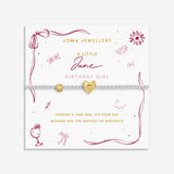 Joma Jewellery A Little June birth month bracelet on sentiment card