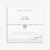 Joma Jewellery A Little June moonstone birthstone bracelet on sentiment card