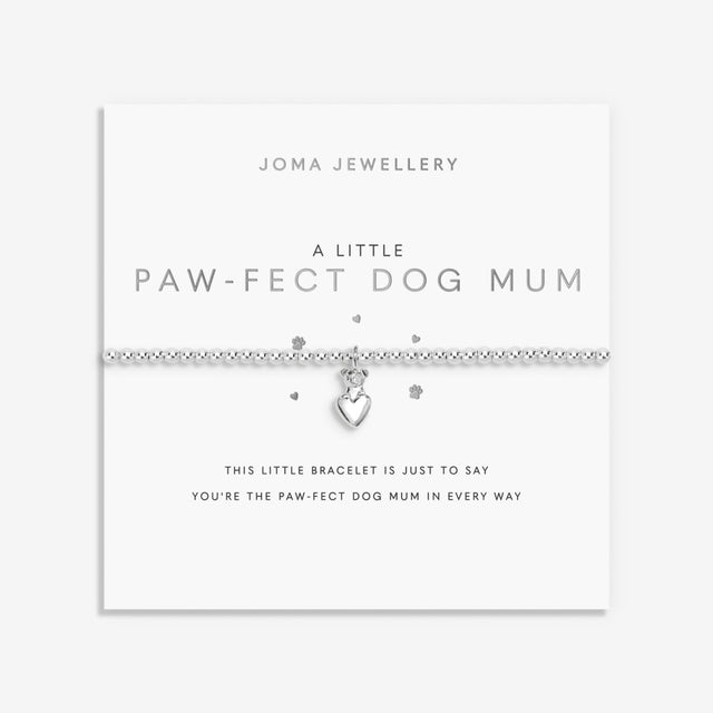 Joma Jewellery A Little Paw-Fect Dog Mum bracelet on sentiment card