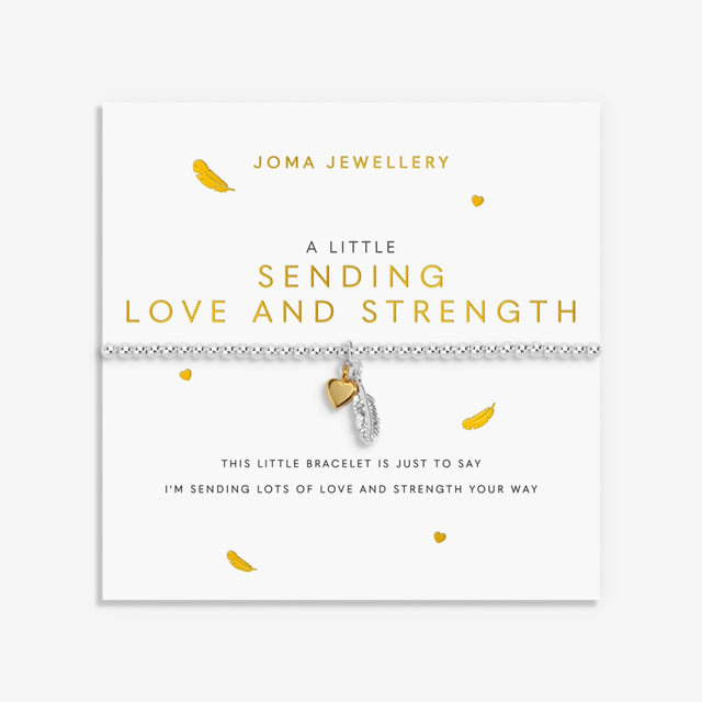 Joma Jewellery A Little Sending Love And Strength silver plated bracelet on sentiment card