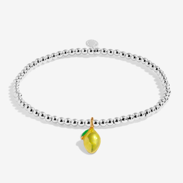 Joma Jewellery A Little Vibes The Zest Is Yet To Come silver-plated beaded bracelet with lemon charm