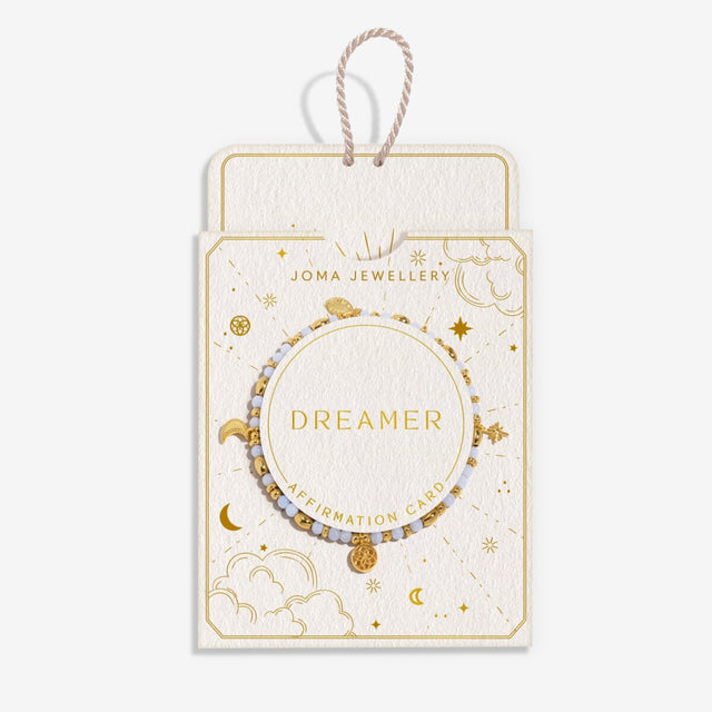 Joma Jewellery affirmation card bracelet gift box showing hidden affirmation card