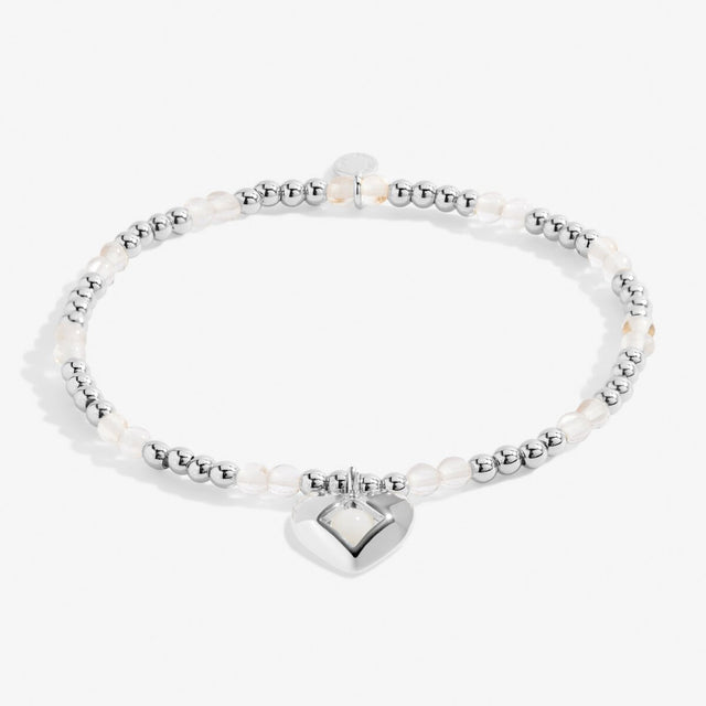 Joma Jewellery April rock crystal birthstone silver-plated bracelet