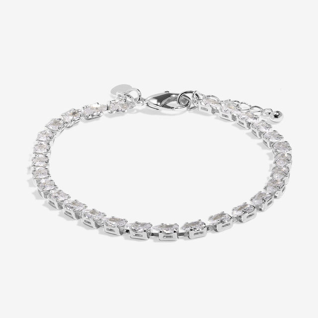 Joma Jewellery Bracelet Bar silver tennis bracelet with adjustable extender