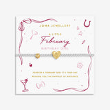Joma Jewellery February Birth Month bracelet presented in gift packaging