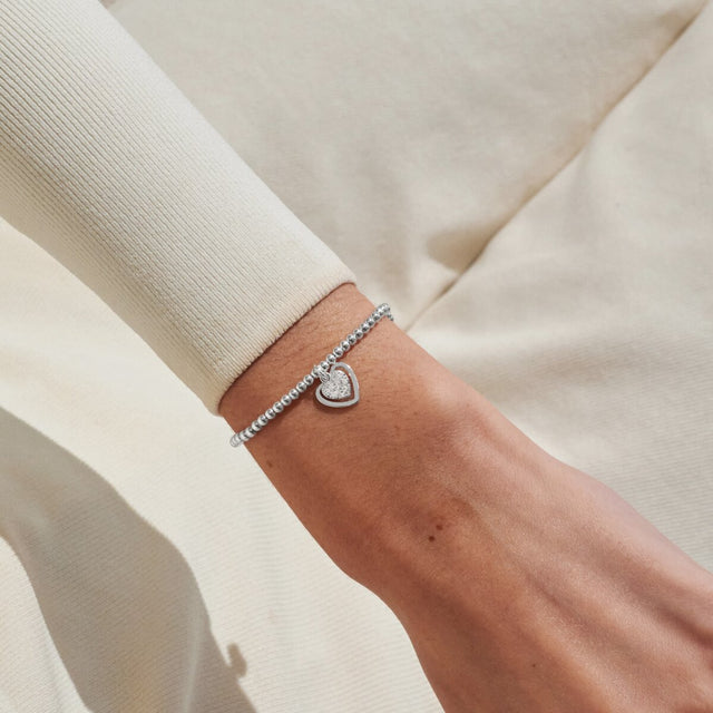 Joma Jewellery First My Mum Forever My Friend bracelet worn on wrist