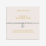 Joma Jewellery Forever Yours Treasured Daughter silver plated bracelet on blush sentiment card
