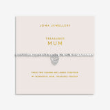 Joma Jewellery Forever Yours Treasured Mum silver plated bracelet on blush sentiment card