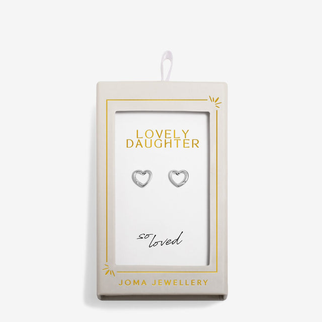 Joma Jewellery Lovely Daughter earrings gift present for daughter box