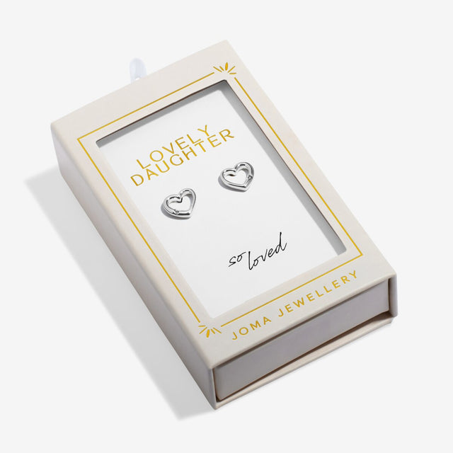 Joma Jewellery Lovely Daughter stud earrings present for daughter in gift box