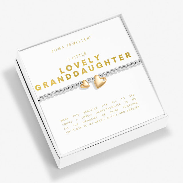 Joma Jewellery Lovely Granddaughter bracelet in buttercream Boxed A Little gift box