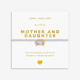 Joma Jewellery A Little Mother and Daughter bracelet with mixed metal heart charms on gold foil card