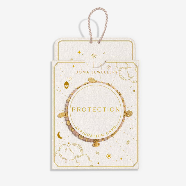 Joma Jewellery Protection affirmation bracelet illustrated gift box packaging