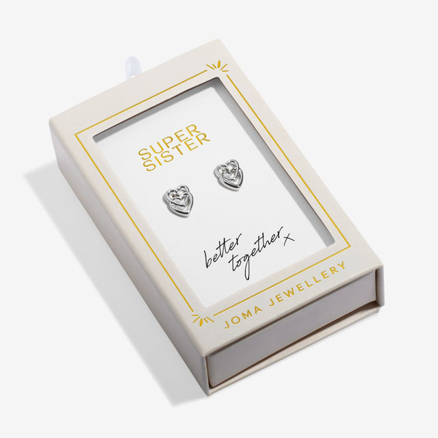 Joma Jewellery Super Sister earrings sister jewellery in gift box