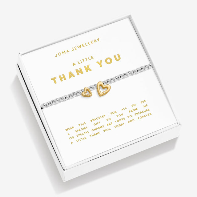 Joma Jewellery Thank You bracelet presented in gift box