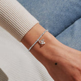 Joma Jewellery Treasured Daughter silver bracelet worn on wrist