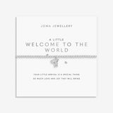 Joma Jewellery Welcome To The World bracelet with sentiment card and gift packaging