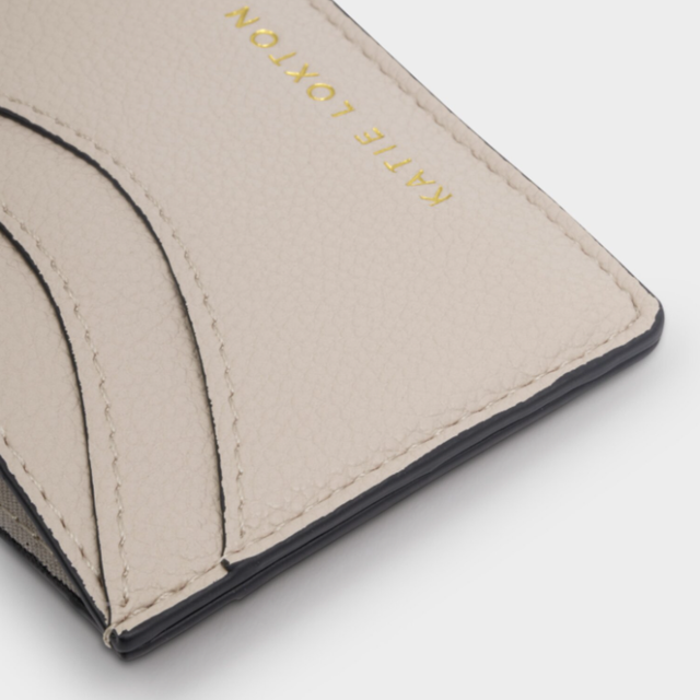 Katie Loxton Alba card holder oyster with curved silhouette