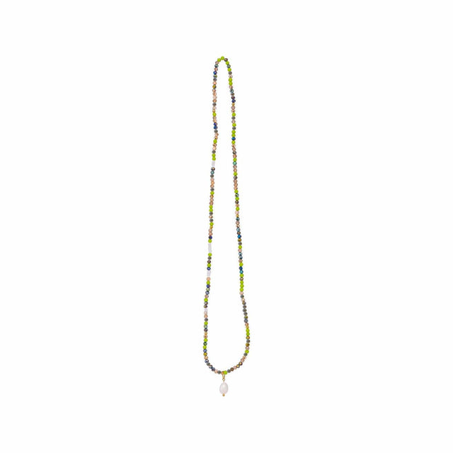 Green Oracle crystal jewellery wrap necklace as part of the Kiki Collection.