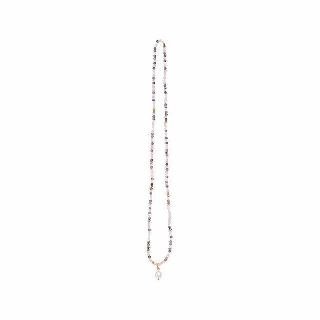 Pink Aurora crystal jewellery wrap necklace as part of the Kiki Collection.