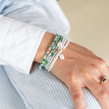 Detail of Kiki Snow Blossom crystal jewellery beads and pendant charm