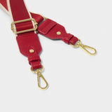 Katie Loxton Canvas Bag Strap - Garnet Red Stripe