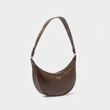 Katie Loxton Marni Croc Small Shoulder Bag - Chocolate
