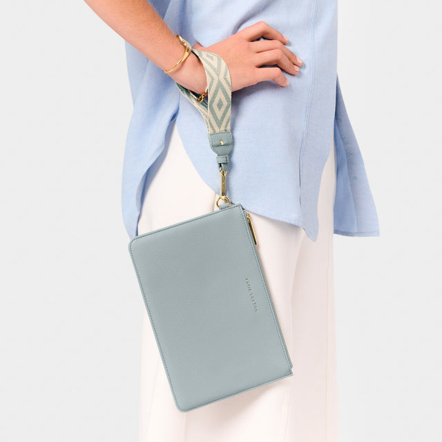 Katie Loxton Hallie Wristlet Pouch - Duck Egg Blue