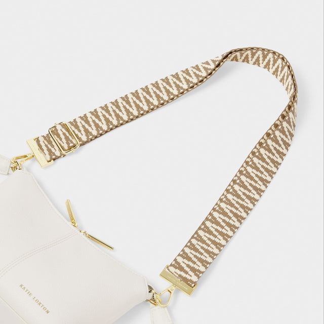 Katie Loxton Canvas Strap - Blue Sand Zig Zag